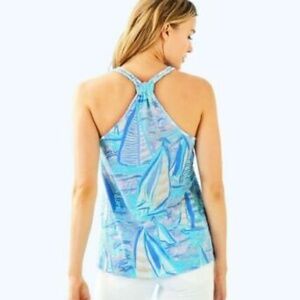 NWT Lilly Pulitzer Aleida Top in Light Lilac Verbena About Time